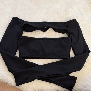 Black two piece tub top set